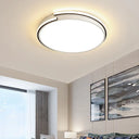 Led Round Bedroom Flushmount Light - Minimalist Acrylic Ceiling Fixture In Warm/White