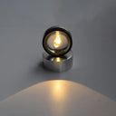 Led Silver Finish Bedroom Wall Sconce With Crystal Shade - Warm & White Lighting /
