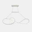 Led Strip Island Pendant Light - Minimalist Metal Dining Room Lighting Fixture White /