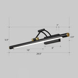 Led Wall Mount Vanity Light - Minimalist Tube Shape Acrylic Fixture With 3-Joint Swing Arm