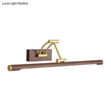 Led Wall Mount Vanity Light - Minimalist Tube Shape Acrylic Fixture With 3-Joint Swing Arm