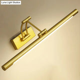 Led Wall Mount Vanity Light - Minimalist Tube Shape Acrylic Fixture With 3-Joint Swing Arm