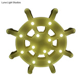 Led Wall Night Lamp For Baby Bedroom - Nordic Style Sailing Element Plastic Nightstand Lighting