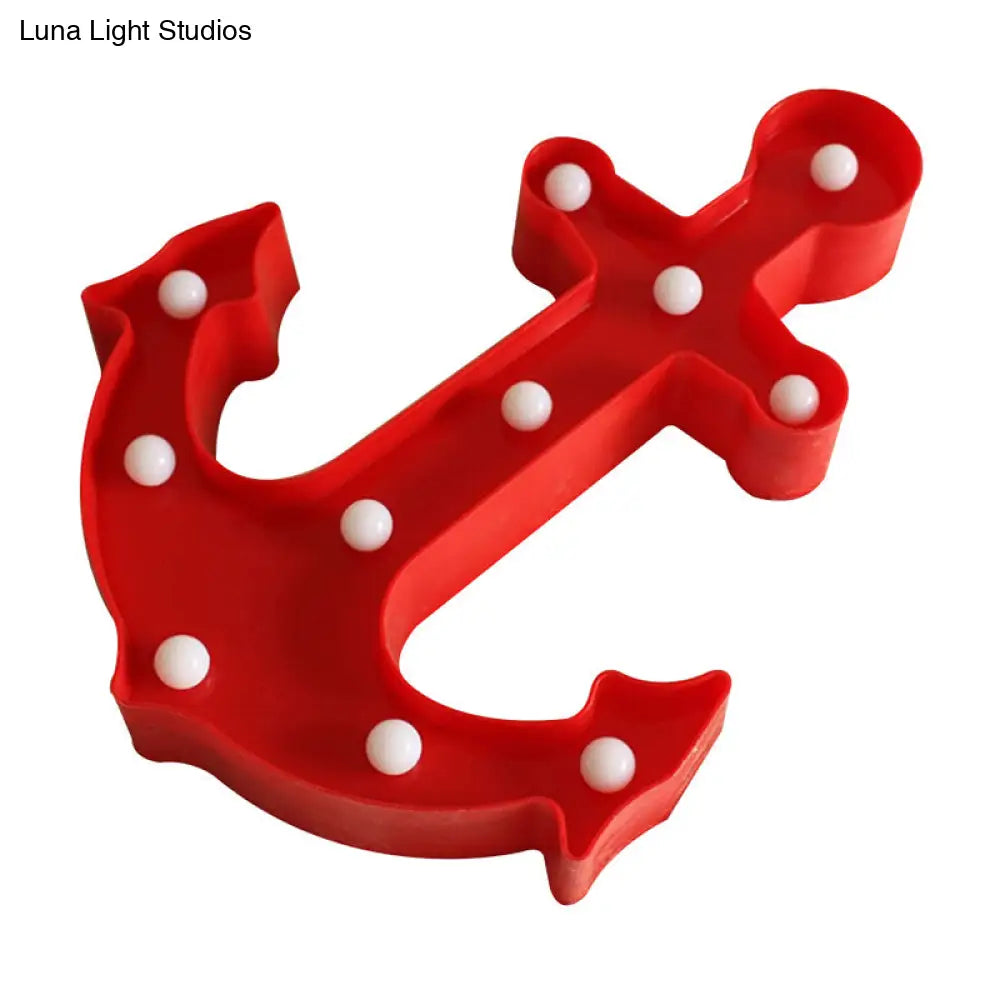 Led Wall Night Lamp For Baby Bedroom - Nordic Style Sailing Element Plastic Nightstand Lighting