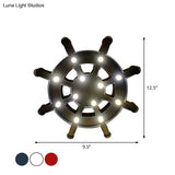 Led Wall Night Lamp For Baby Bedroom - Nordic Style Sailing Element Plastic Nightstand Lighting
