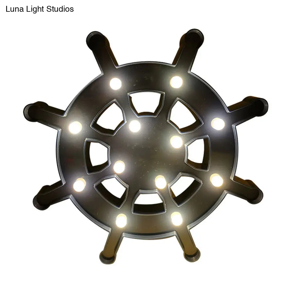 Led Wall Night Lamp For Baby Bedroom - Nordic Style Sailing Element Plastic Nightstand Lighting