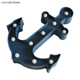 Led Wall Night Lamp For Baby Bedroom - Nordic Style Sailing Element Plastic Nightstand Lighting