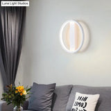Led Wall Sconce With Acrylic Shade: Simple Style White Round/Square Design Warm/White Light