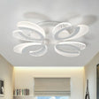 Led White Flush Ceiling Light – Stylish V - Shaped Acrylic Fixture For Modern Living Room 4 /