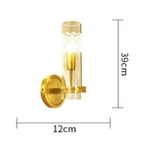 Light Luxury New Study Room Bedside Corridor Full Copper Wall Lamp Lamps