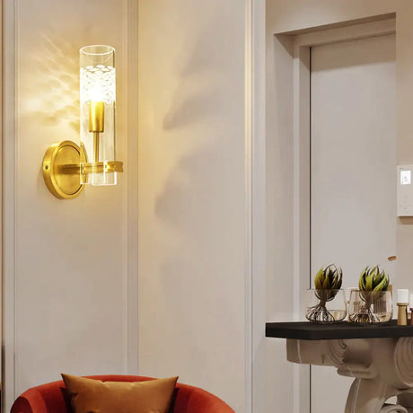 Light Luxury New Study Room Bedside Corridor Full Copper Wall Lamp Single head / Without light source Copper Wall Lamps