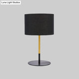 Lillian - Countryside Fabric Drum Shade Nightstand Lighting