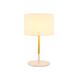 Lillian - Countryside Fabric Drum Shade Nightstand Lighting White