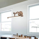 Linear Gold Led Wall Light Fixture - Traditional Metal Make-Up Lighting 16/22/28 Wide / 16