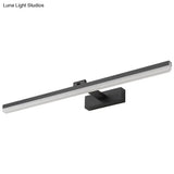 Linear LED Bathroom Vanity Sconce with Acrylic Diffuser - Simple Metal Design