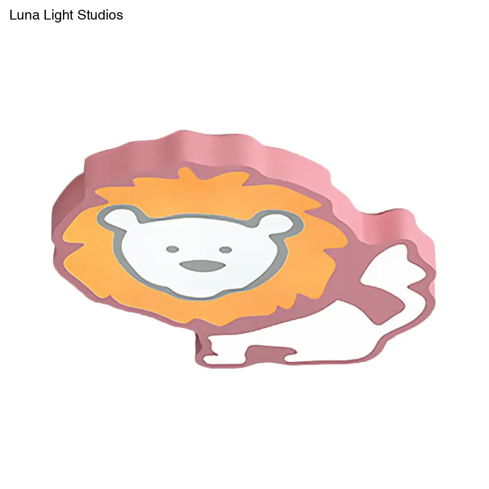 Lion Led Ceiling Lamp For Nursery And Bedroom