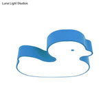 Little Duck Led Flush Mount Children’s Lamp With Colorful Acrylic Close To Ceiling Fixture