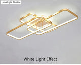 Living Room Lamp Simple Modern Atmosphere Home Rectangular Ceiling Hall Nordic Light Luxury Gold