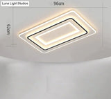 Living Room Lamps Modern Simple Atmosphere Rectangular Led Ceiling Lamp B / L 96Cm Stepless Dimming