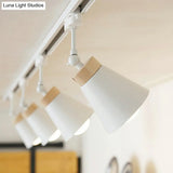 Living Room Semi Flush Mount Lamp With Cone Metal Shade Pendant Lighting