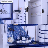 Lodge Wood Wall Sconce With Bucket Shade - Modern White Bedroom Light