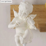 Loft Style Clear Glass Bell Shade Wall Sconce - Bedside Mounted Light With Angle Design