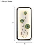 Lotus Blossom Mural Lamp - Chinese Ceramic Black-Green Or Red Led Wall Light For Family Room