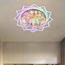 Lotus Led Crystal Ceiling Light For Modern Hallway Clear