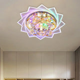Lotus Led Crystal Ceiling Light For Modern Hallway Clear