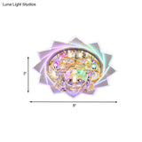 Lotus Led Crystal Ceiling Light For Modern Hallway