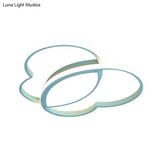 Loving Heart Led Flush Mount Ceiling Light Fixture - Nordic Style For Nursery (White/Pink/Blue)