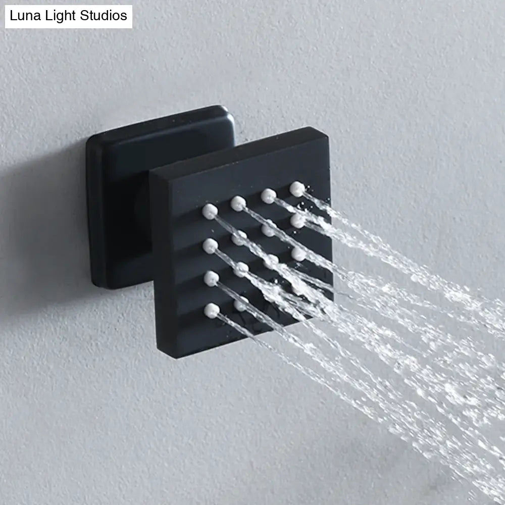 Luxury 16/20 Inch 400/500mm Rainfall Mist Spray LED Shower Head Set Constant Temperature Valve Mixer With Side Massage