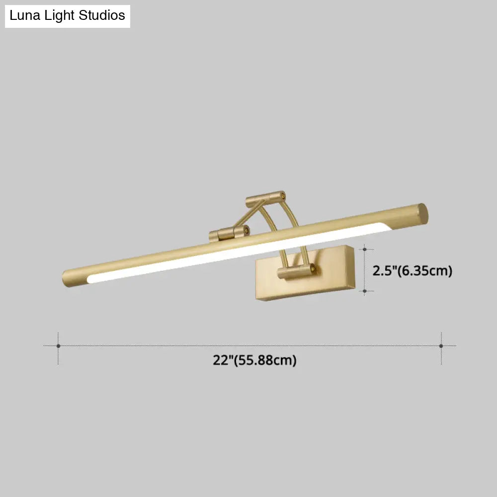 Luxury Copper Vanity Wall Light Fixture - Modern Style Single Arm