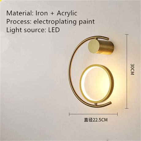 Luxury Creative Led Bedside Wall Lamp Wall Light
