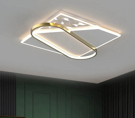 Luxury Feather Ceiling Lamp Living Room Bedroom Dining Creative Lamps