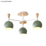 Macaron 3/6/8 - Light Acrylic Dome Ceiling Lamp - Pink/Yellow/Blue Semi Flush Pendant