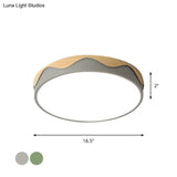 Macaron Acrylic Close To Ceiling Light - Rounded Thin Design 16.5’/20.5’ Wide Led Flush Mount