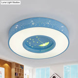 Macaron Acrylic Led Ceiling Lamp - Blue/Yellow/Green 16’/19.5’/23.5’ Round Flush Mount