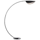 Macaron Arc Floor Lamp With Metallic Finish - 1-Light Stand Up Light For Living Room Bendable Shade
