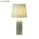 Macaron Colored Desk Light Pen - Modern Fabric Table Lamp For Restaurants