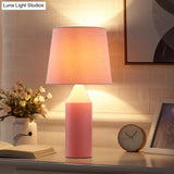 Macaron Colored Desk Light Pen - Modern Fabric Table Lamp For Restaurants