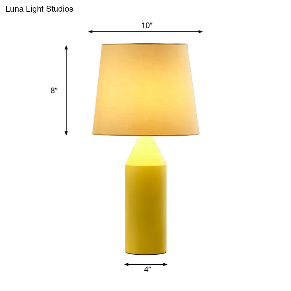Macaron Colored Desk Light Pen - Modern Fabric Table Lamp For Restaurants