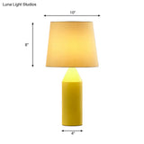 Macaron Colored Desk Light Pen - Modern Fabric Table Lamp For Restaurants