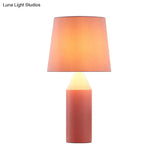 Macaron Colored Desk Light Pen - Modern Fabric Table Lamp For Restaurants