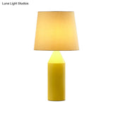 Macaron Colored Desk Light Pen - Modern Fabric Table Lamp For Restaurants