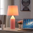 Macaron Colored Desk Light Pen - Modern Fabric Table Lamp For Restaurants Pink