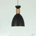 Macaron Dining Room Suspended Light Fixture With Metal And Wood Accents Black