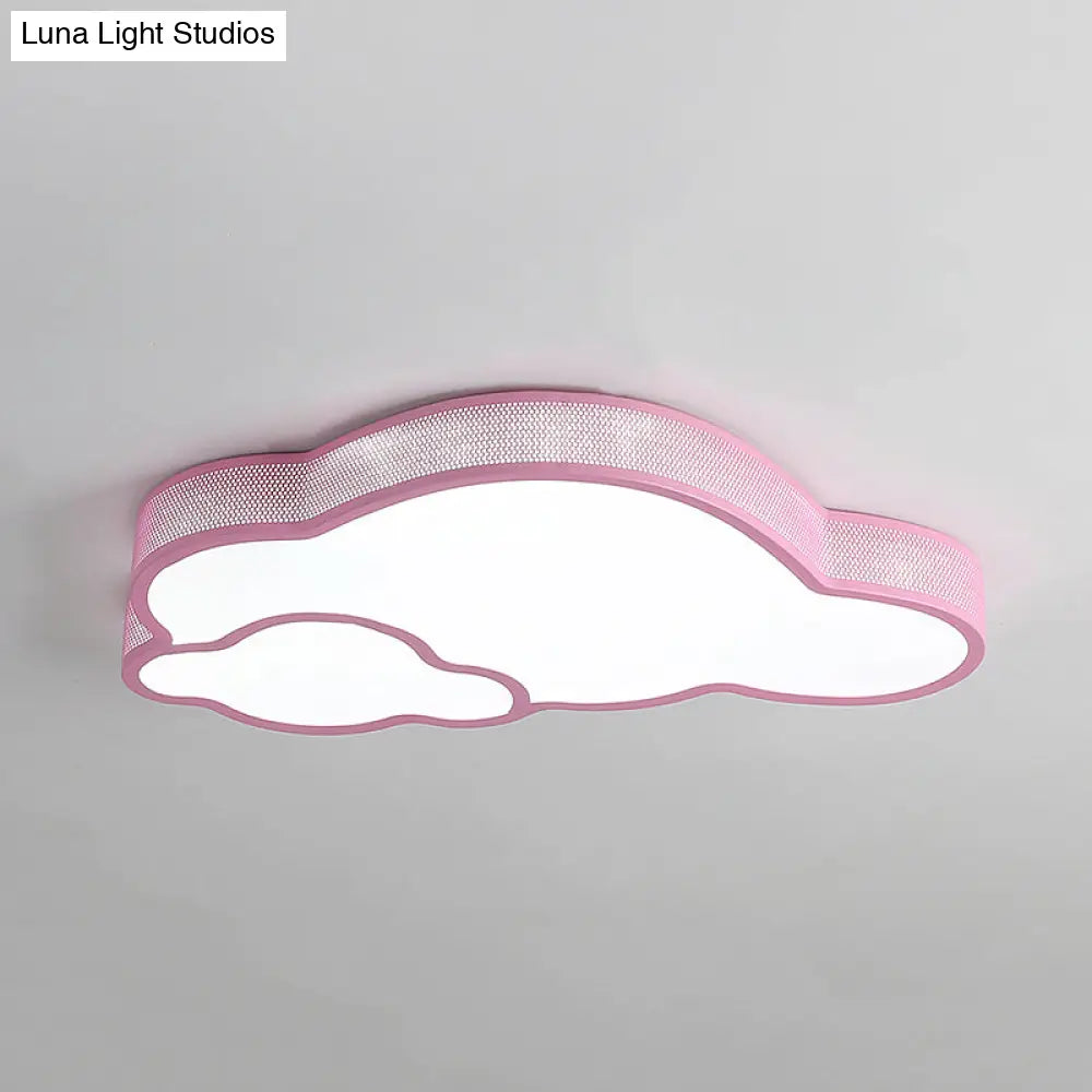 Macaron Flat Cloud Led Ceiling Lamp For Baby Girls Bedroom