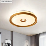 Macaron Flush Mount Led Ceiling Lamp - Grey/Pink/Brown Round Design With High Penetrated Acrylic