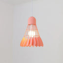 Macaron Iron Pendant Light Fixture - Stylish 1-Bulb Hanging Lamp For Dining Room & More Pink